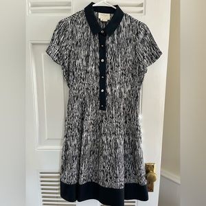 Kate Spade navy/white silk dress, size 6
